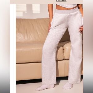 PrettyLittleThing Light Gray Wide Leg Pants